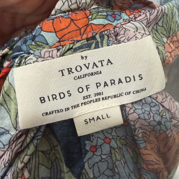 Trovata Navy Multi Floral Flutter-Sleeve Blouse - Picture 5 of 7